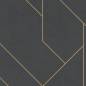Preview: Vliestapete Brick Lane grafische Linien anthrazit, gold